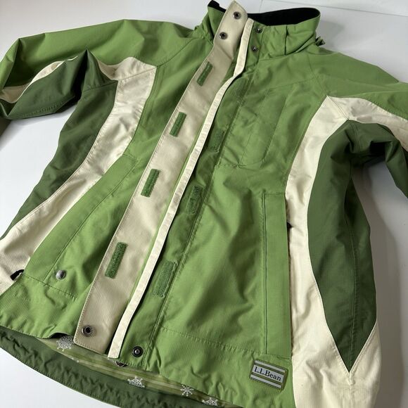Vintage LL Bean Jacket Womens Sz S Green 3-in-1 Outer Shell Only Ripstop Outdoor - Picture 2 of 16